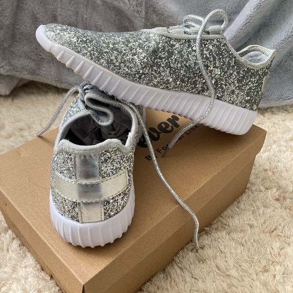 Silver Sparkle Sneakers - Picture 3 of 6